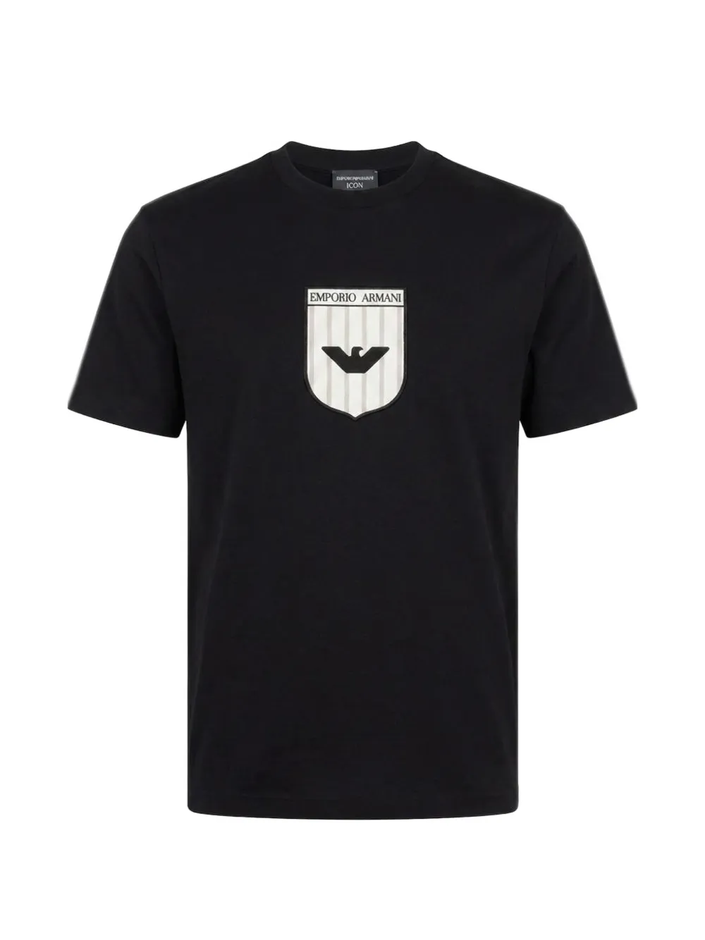 Emporio Armani logo-patch T-shirt - Schwarz