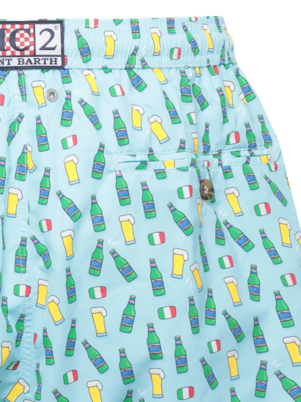 MC2 Saint Barth Zwembroek met trekkoord en print Blauw