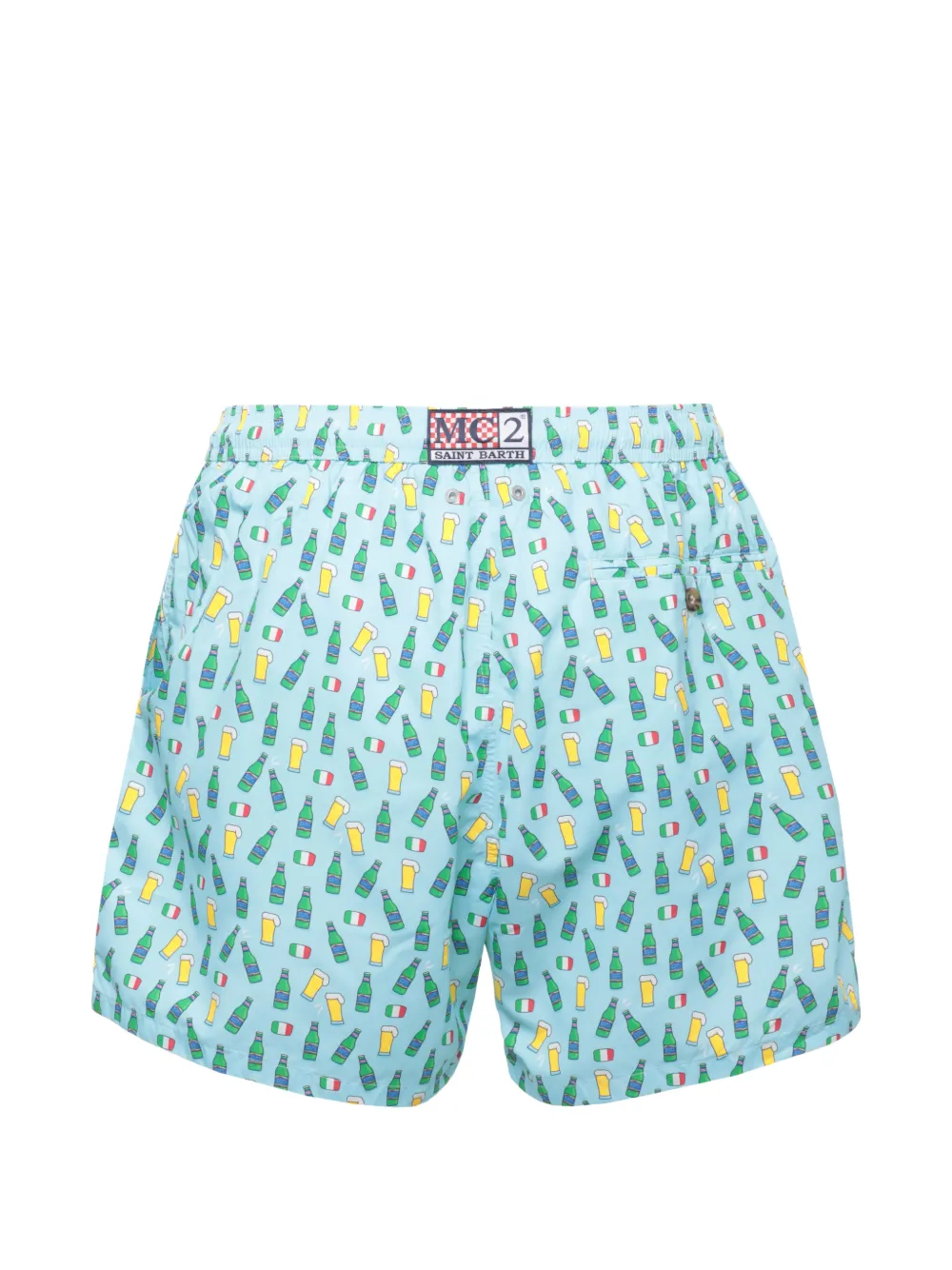 MC2 Saint Barth Zwembroek met trekkoord en print Blauw