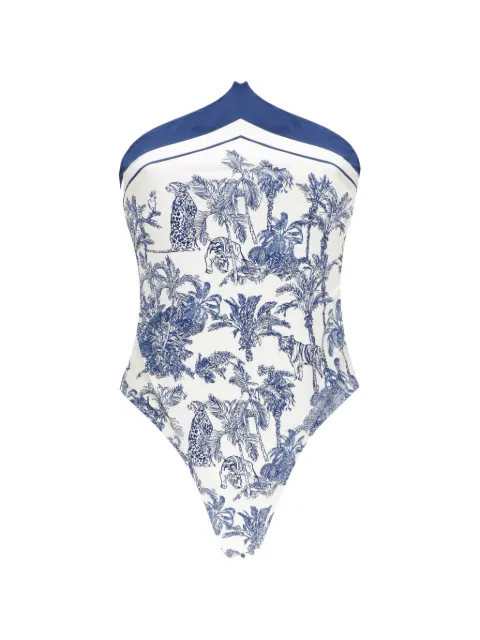 MC2 Saint Barth Meryem animal-print halterneck swimsuit