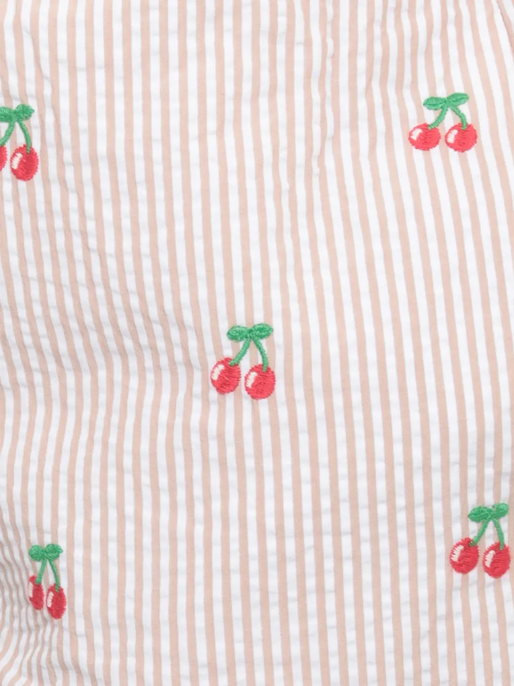 MC2 Saint Barth Meave seersucker shorts met geborduurde kersen Wit