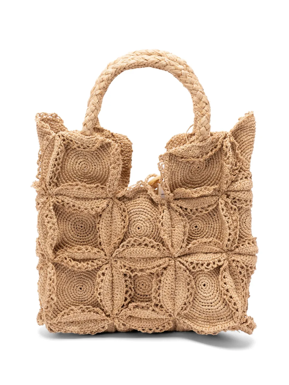 Jamin Puech Coquette raffia tote bag - Neutrals