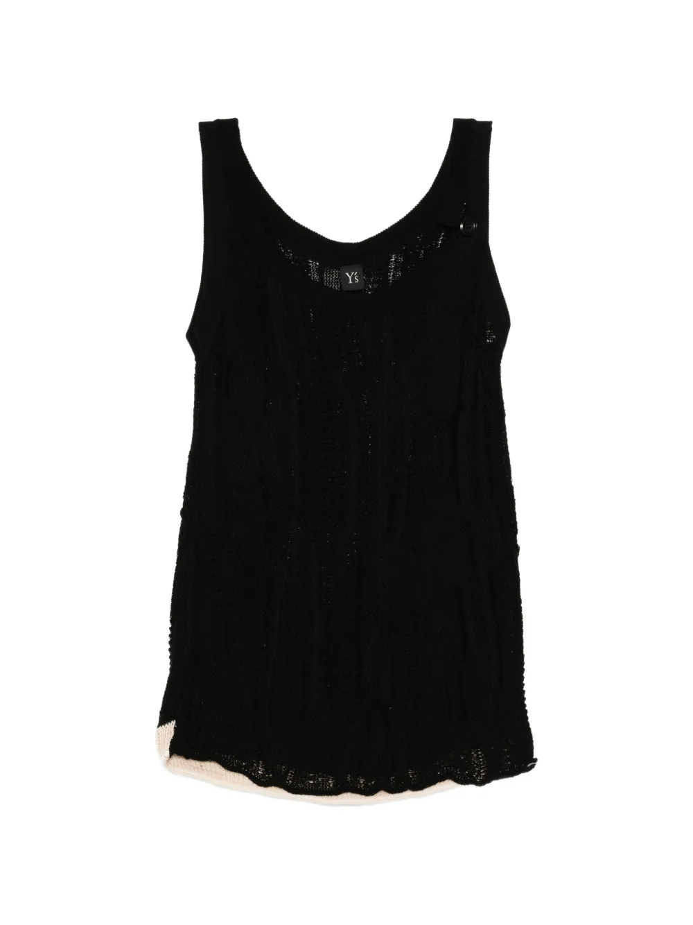 Y's cable-knit tank top - Nero