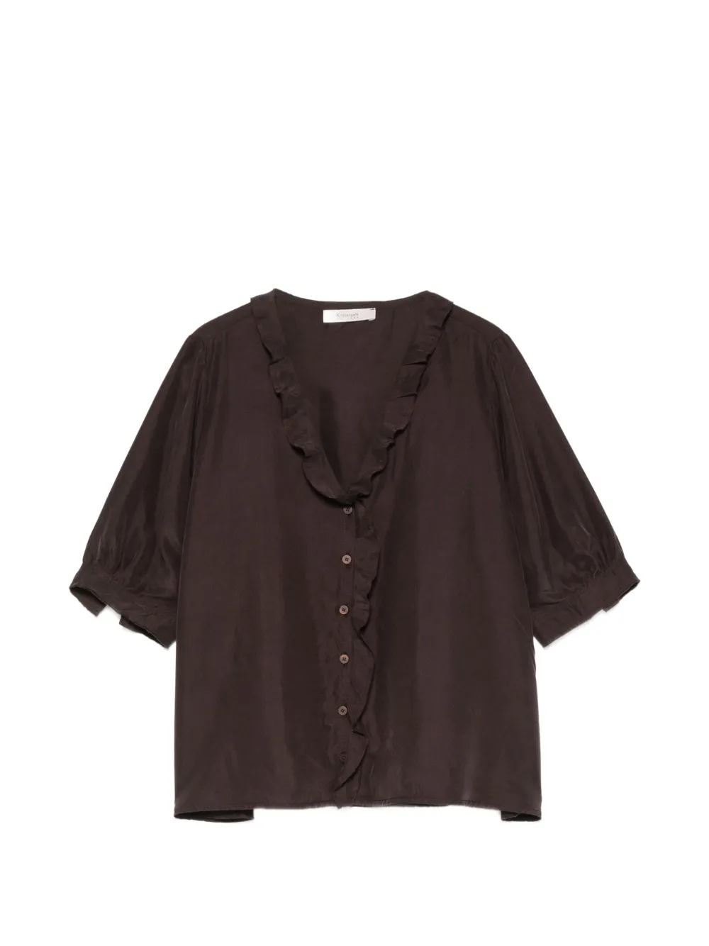 Kristensen Du Nord ruffled blouse - Marrone