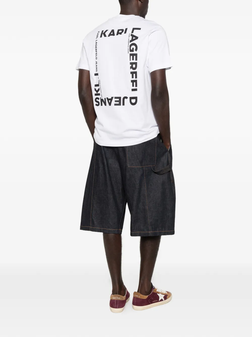 Karl Lagerfeld Jeans T-shirt met logoprint Wit