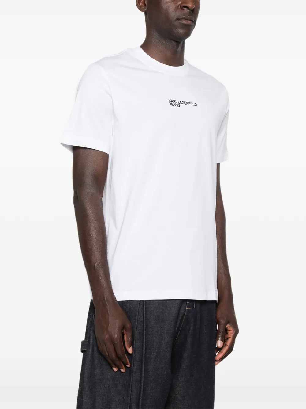 Karl Lagerfeld Jeans T-shirt met logoprint Wit