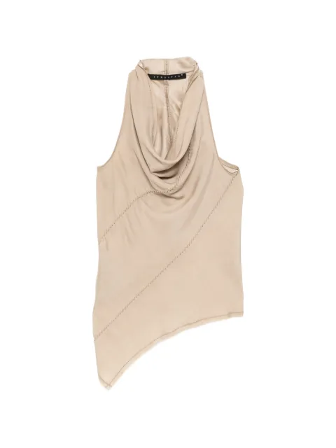 YEHUAFAN draped-neck top