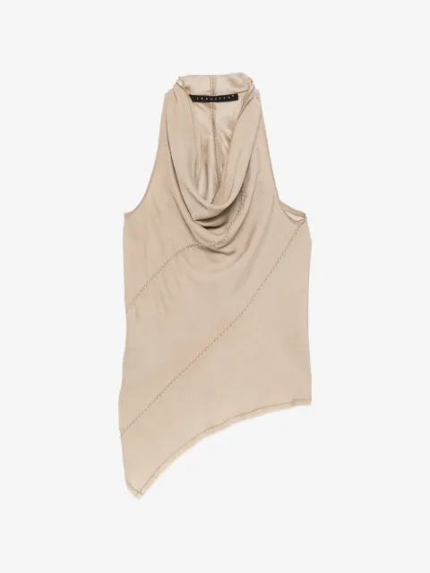 YEHUAFAN draped-neck top