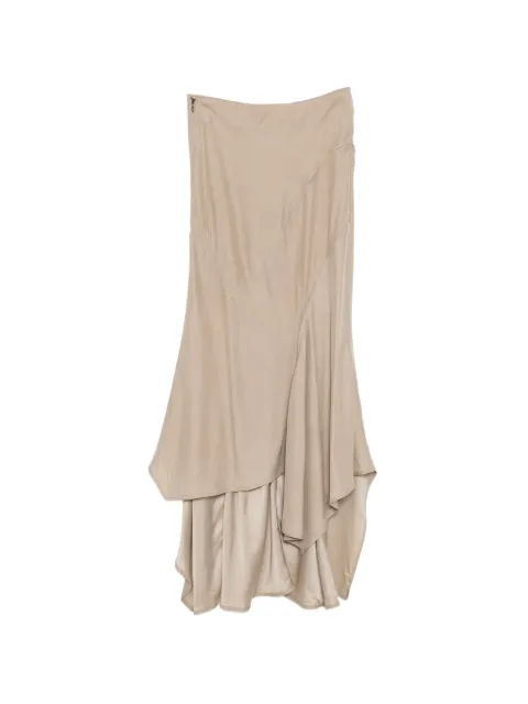 YEHUAFAN draped panelled skirt