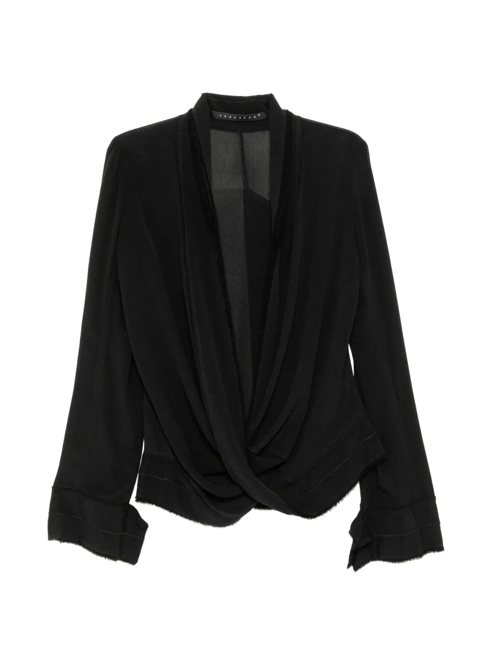 Yehuafan Twisted Blouse In Black