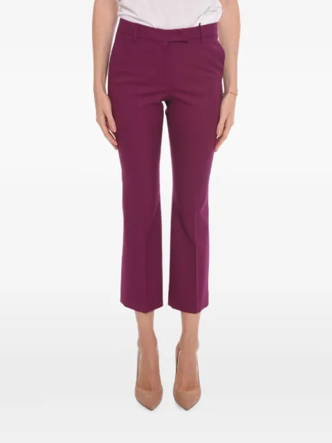 QL2 single-pleat cropped trousers