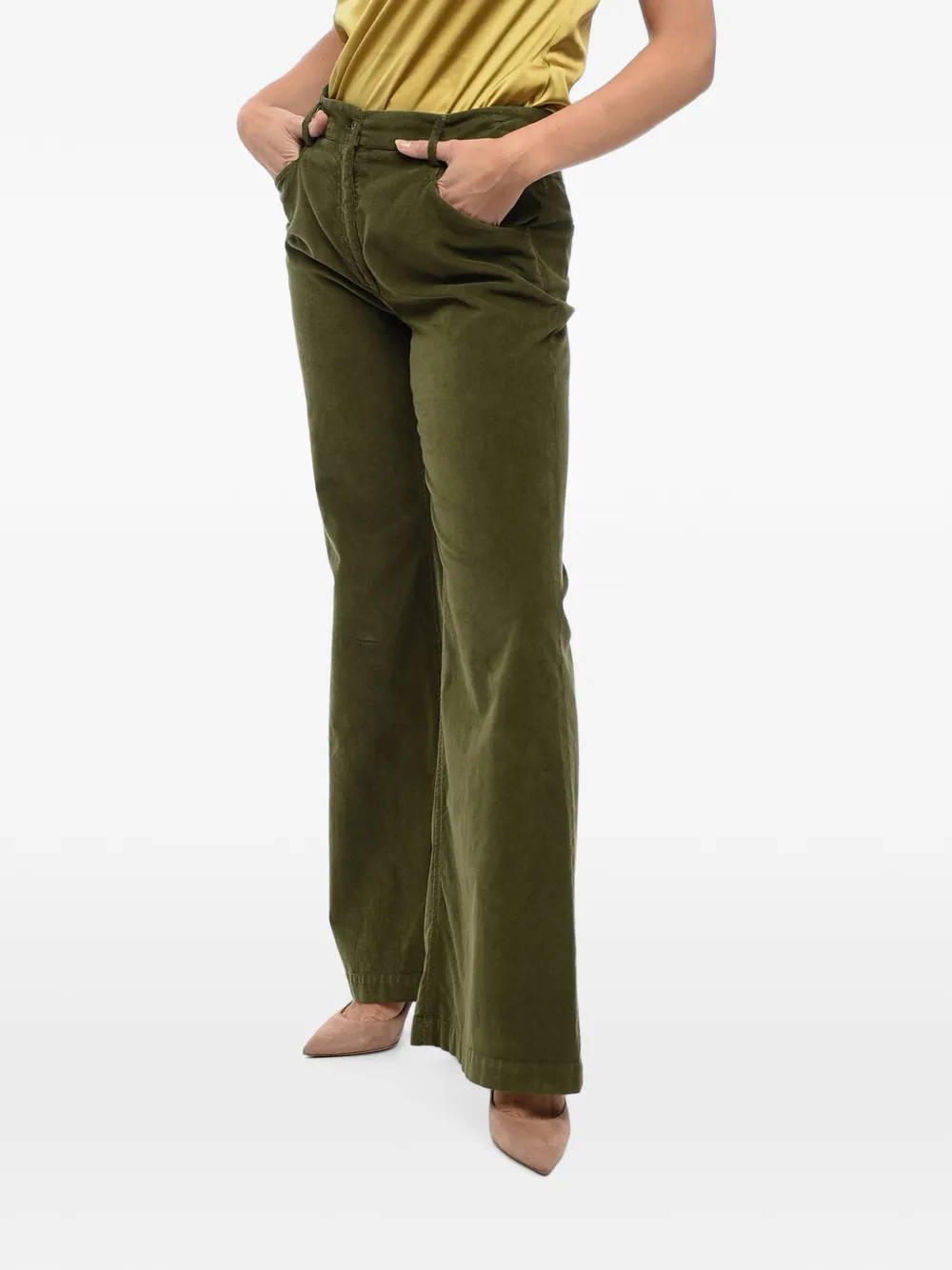 True Royal corduroy flared trousers - Grün