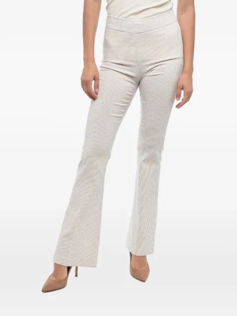 Avenue Montaigne striped-pattern flared-hem trousers