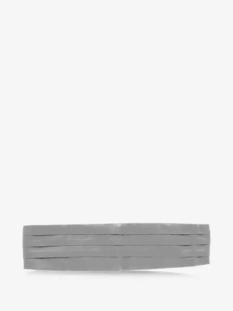 Corneliani pleated silk grey cummerbund