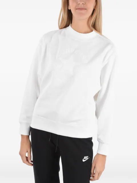 Converse All Star logo-print white sweatshirt