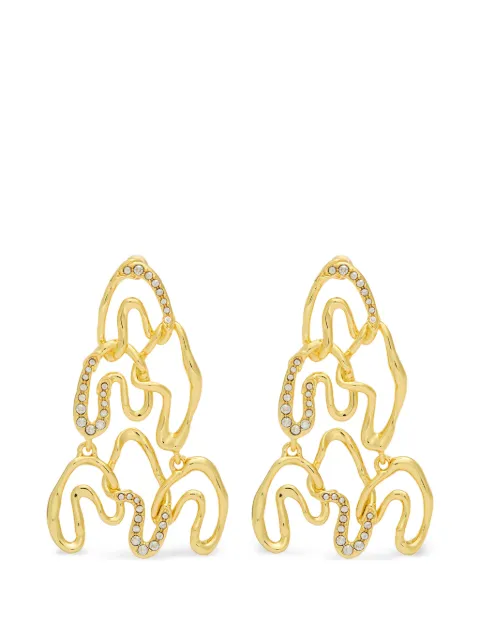 Alexis Bittar pav -set sculptural earrings