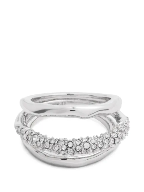 Alexis Bittar Solanales crystal-embellished wavy rings