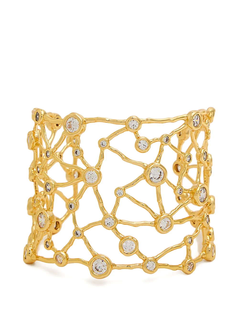 Alexis Bittar Asterales crystal-embellished cut-out cuff bracelet - Oro