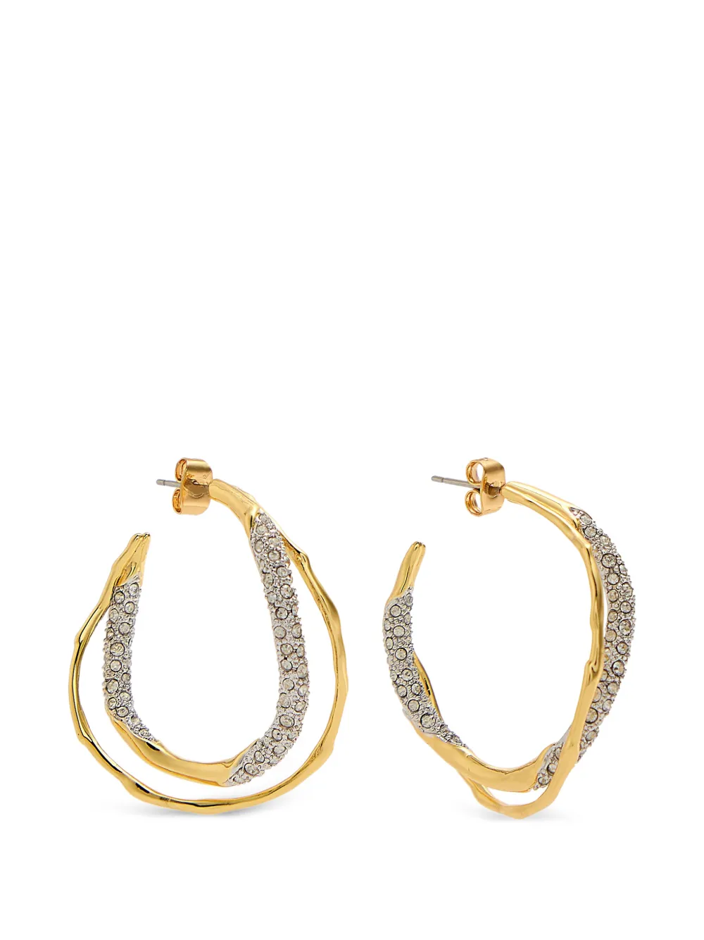 Alexis Bittar Solanales crystal-embellished organic-shaped earrings - Oro