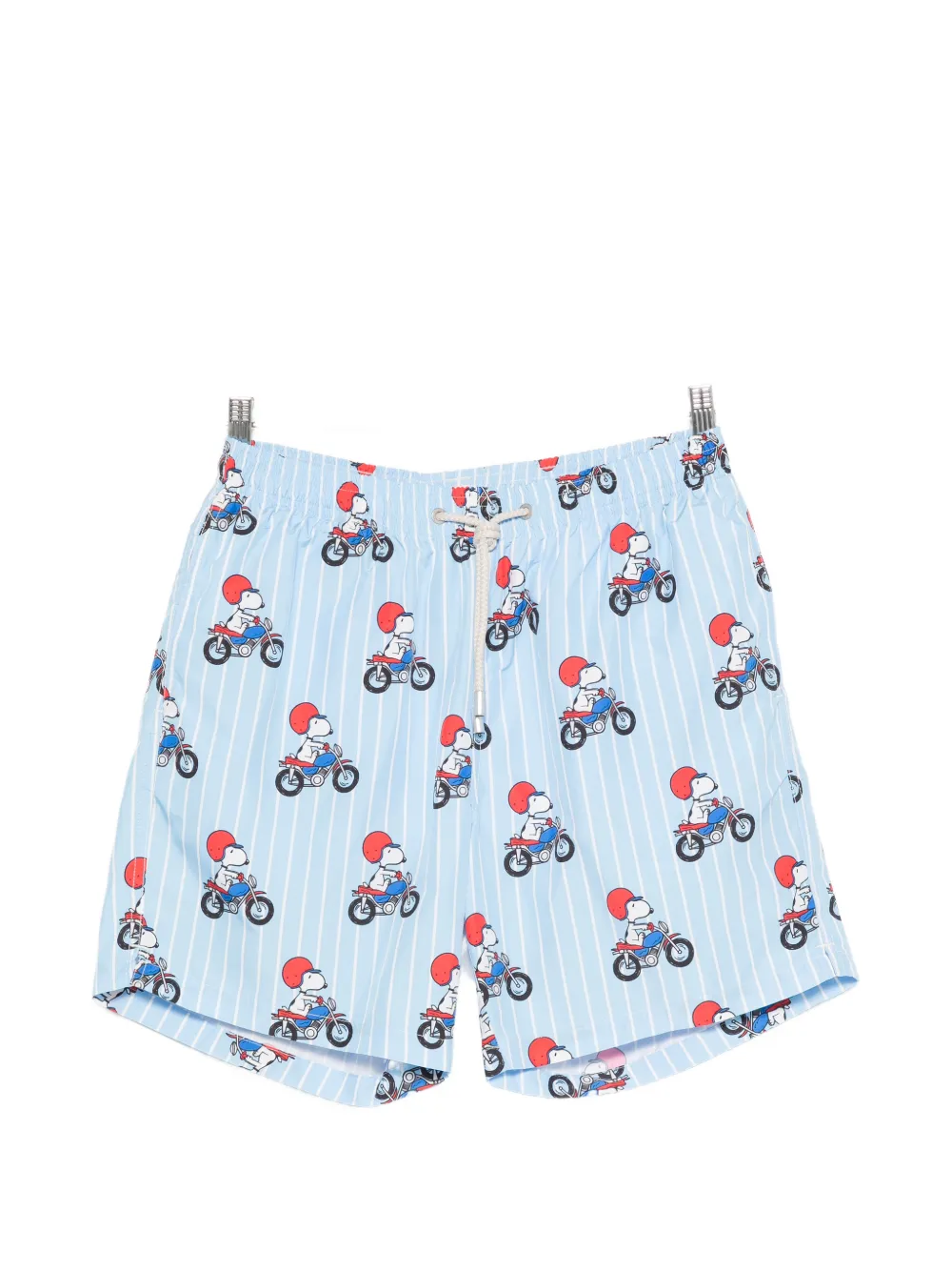 MC2 Saint Barth 스누피 프린트 스트라이프 수영복 쇼츠 | 블루 | Image 1