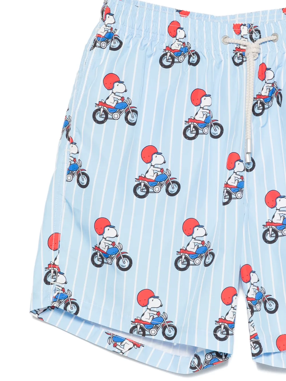 MC2 Saint Barth Gestreepte zwembroek met Snoopy-print Blauw
