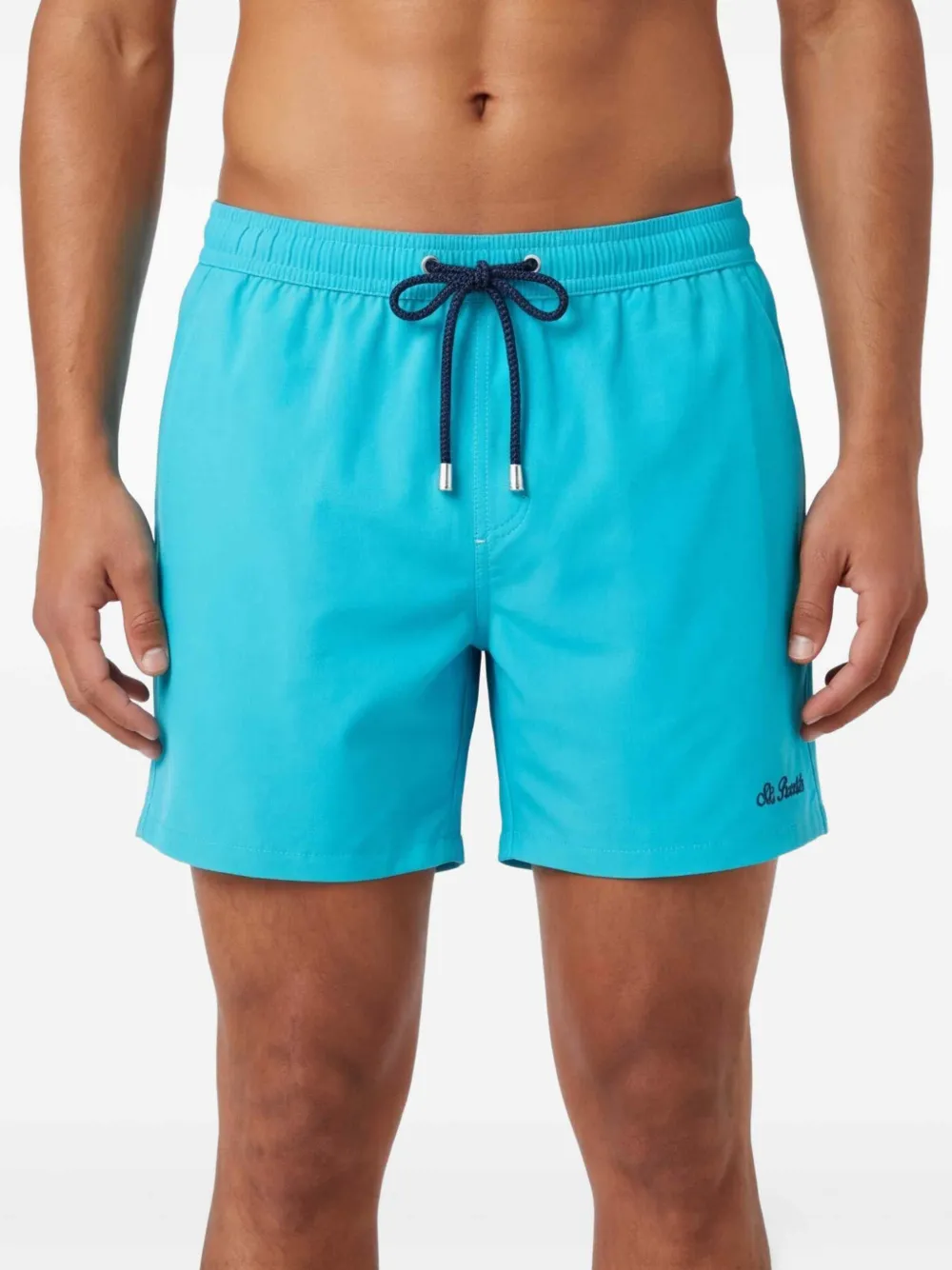 MC2 Saint Barth Zwembroek met geborduurd logo Blauw