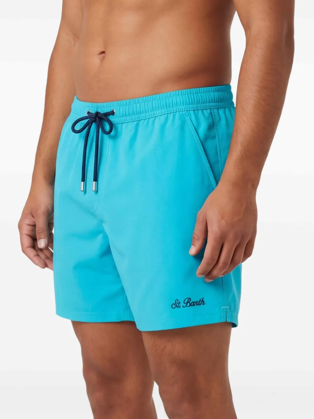 MC2 Saint Barth Zwembroek met geborduurd logo Blauw