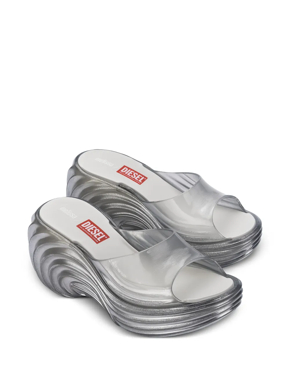 Melissa x Diesel Quantum sandalen met plateauzool Wit