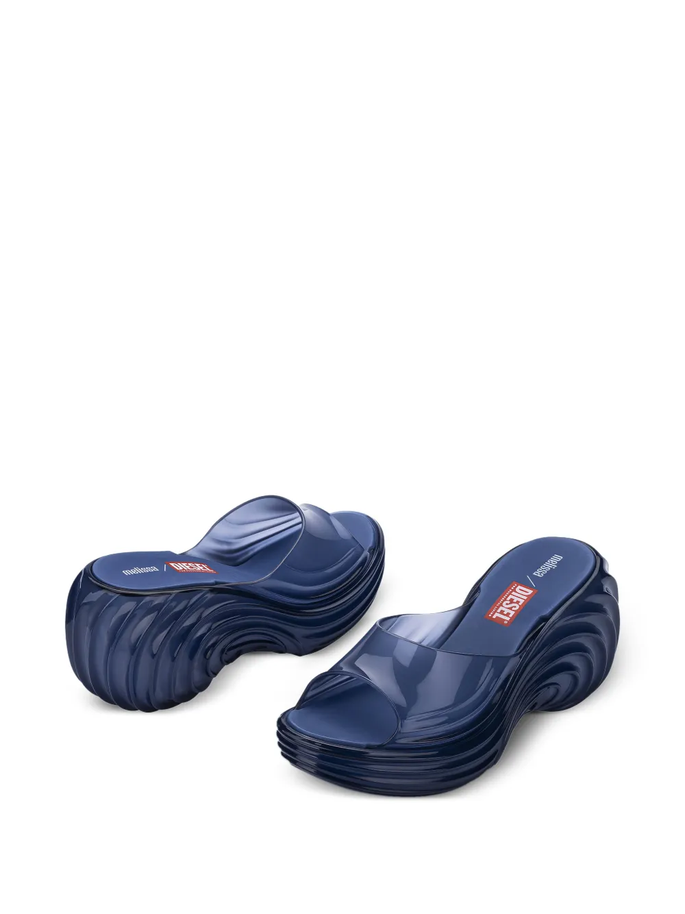 Melissa x Diesel Quantum sandalen met plateauzool Blauw
