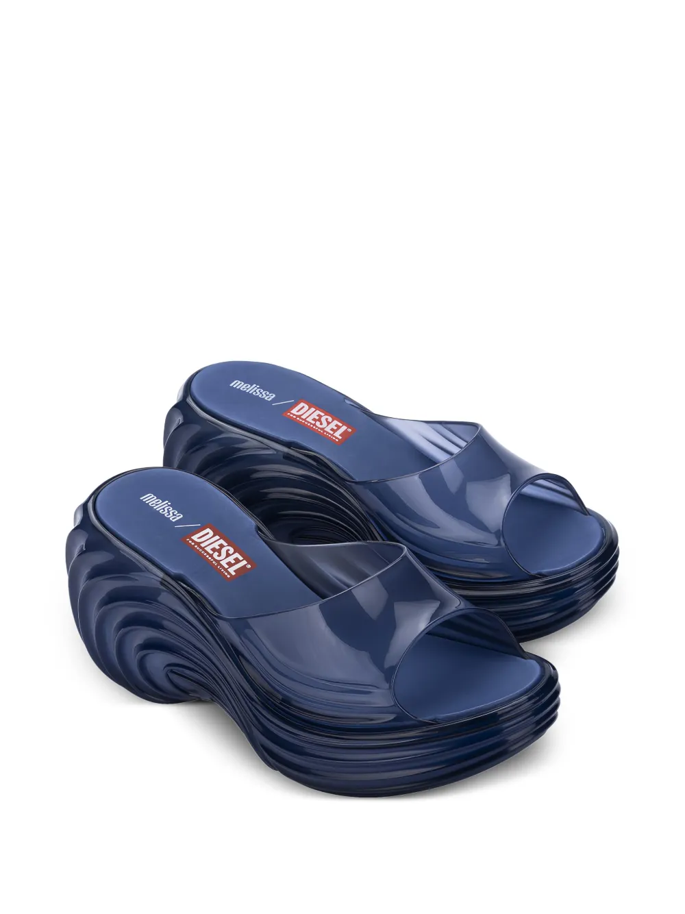Melissa x Diesel Quantum sandalen met plateauzool Blauw