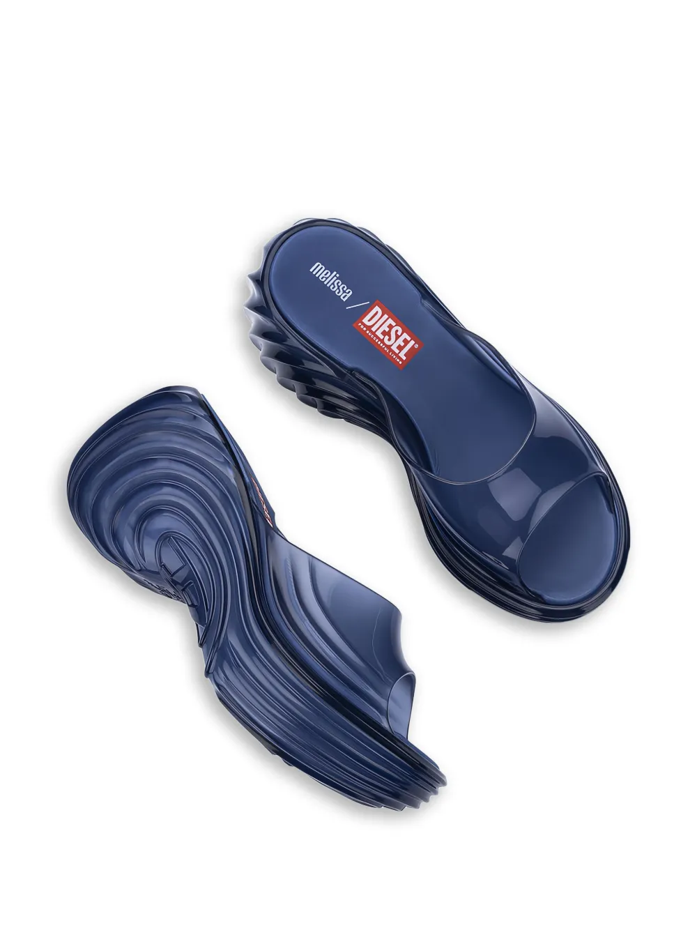 Melissa x Diesel Quantum sandalen met plateauzool Blauw
