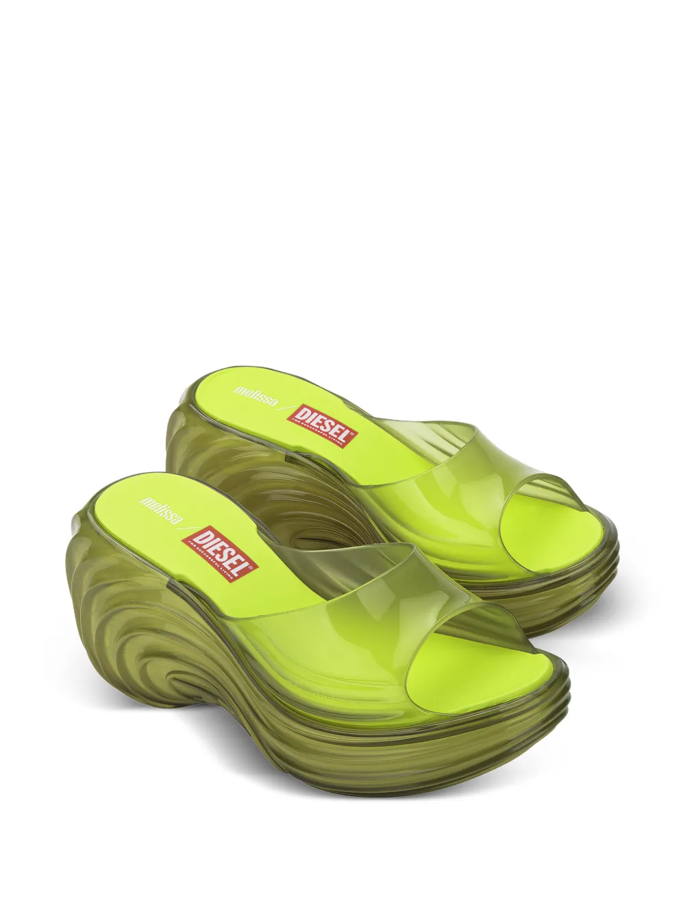 Melissa x Diesel Quantum sandalen met plateauzool Geel