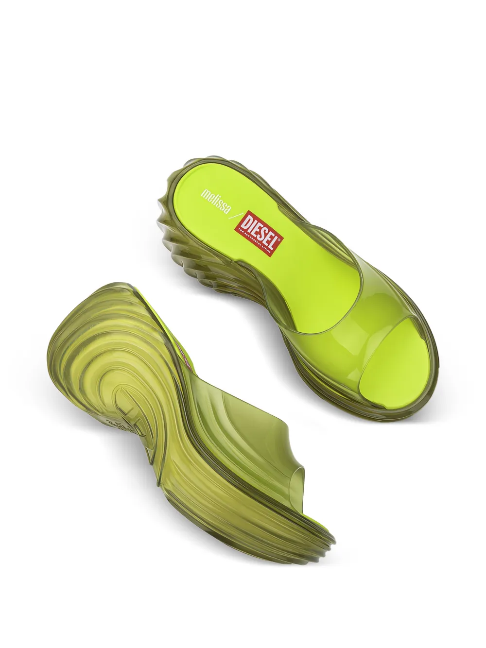 Melissa x Diesel Quantum sandalen met plateauzool Geel