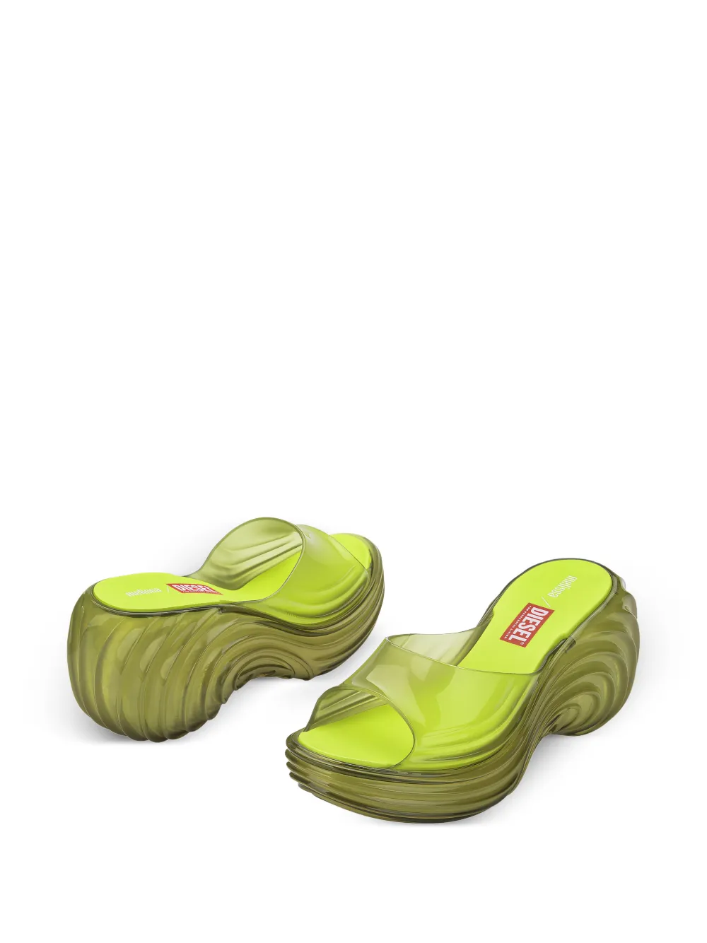 Melissa x Diesel Quantum sandalen met plateauzool Geel