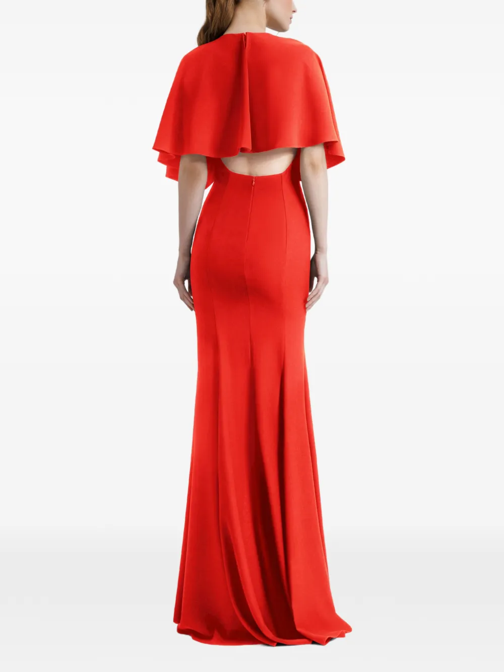 Gemy Maalouf Jurk met capemouwen en uitgesneden detail Rood