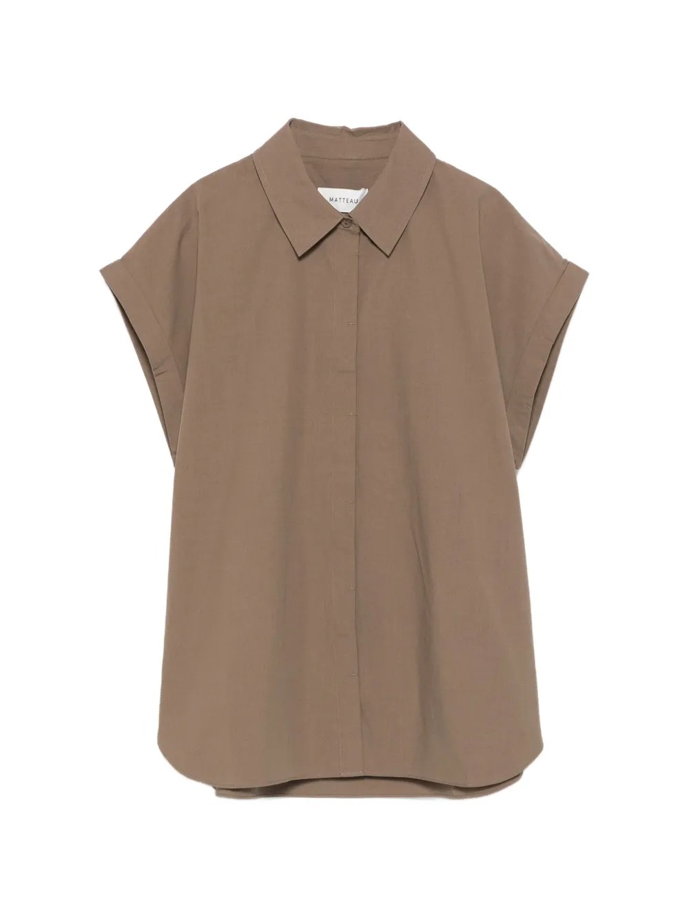 Matteau cap-sleeve concealed-button shirt