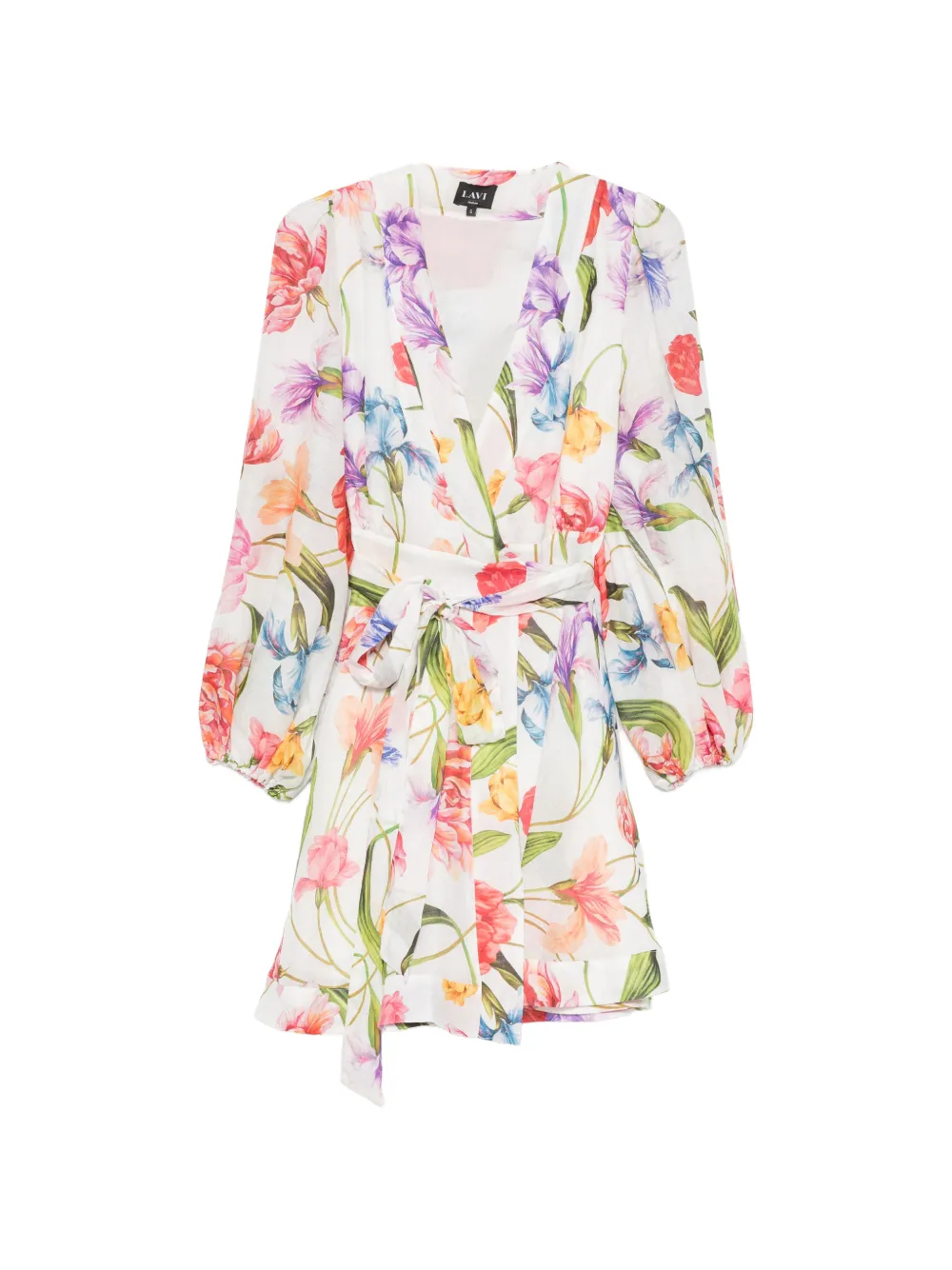 LAVI COUTURE Ligea floral-print mini dress - Bianco