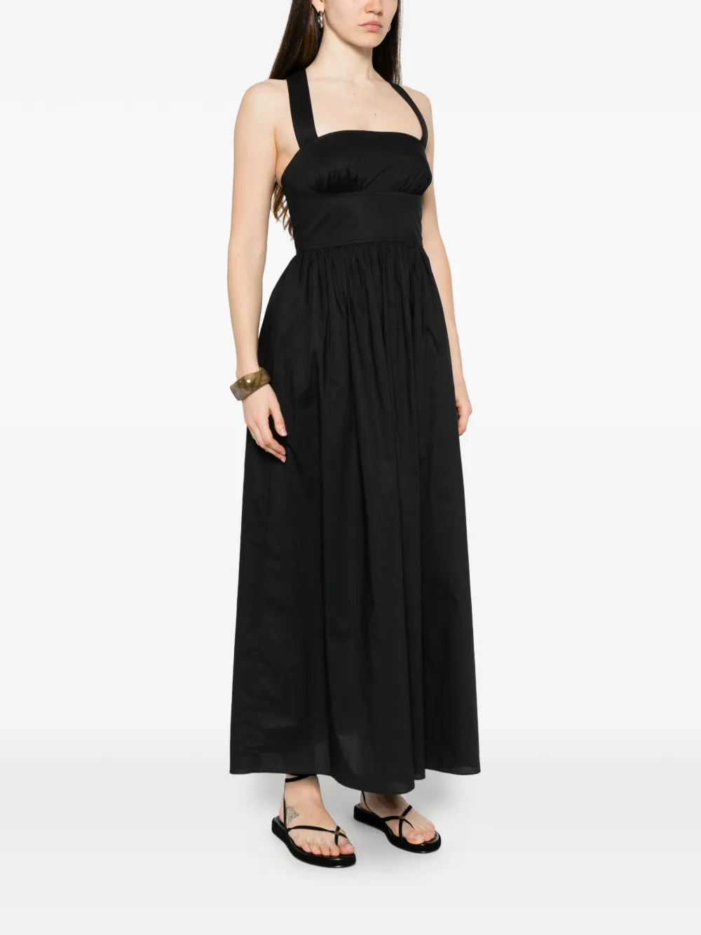 Matteau Mouwloze midi-jurk Zwart