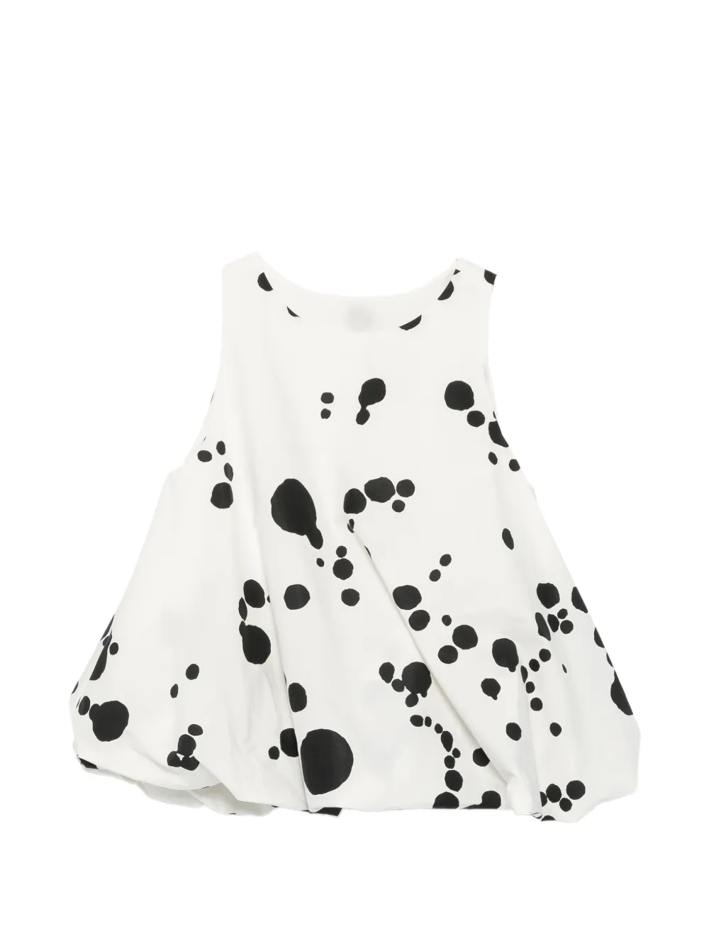 Apuntob bubble-hem blouse - Bianco