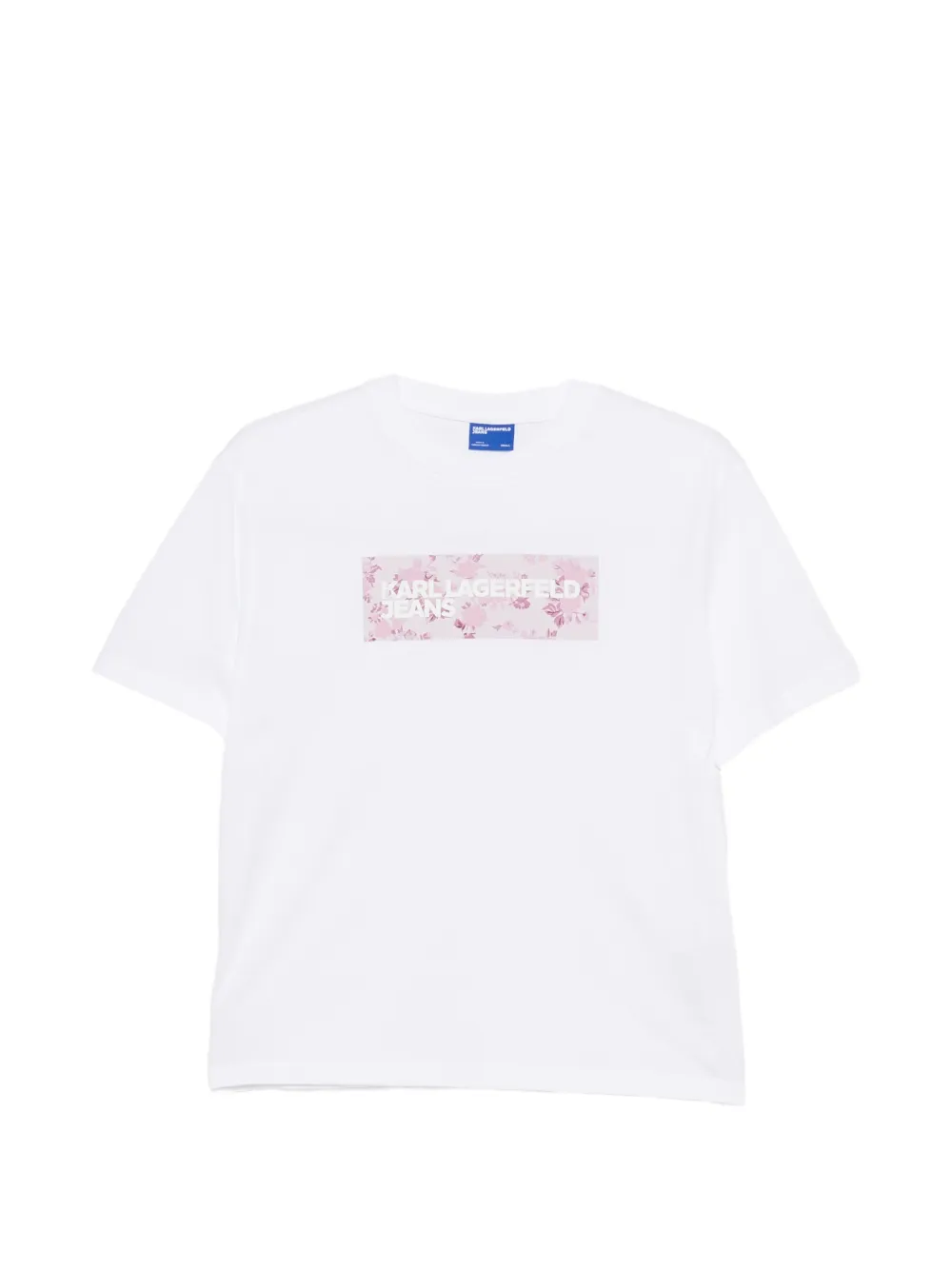 Karl Lagerfeld Jeans floral-print logo-print T-shirt - Weiß