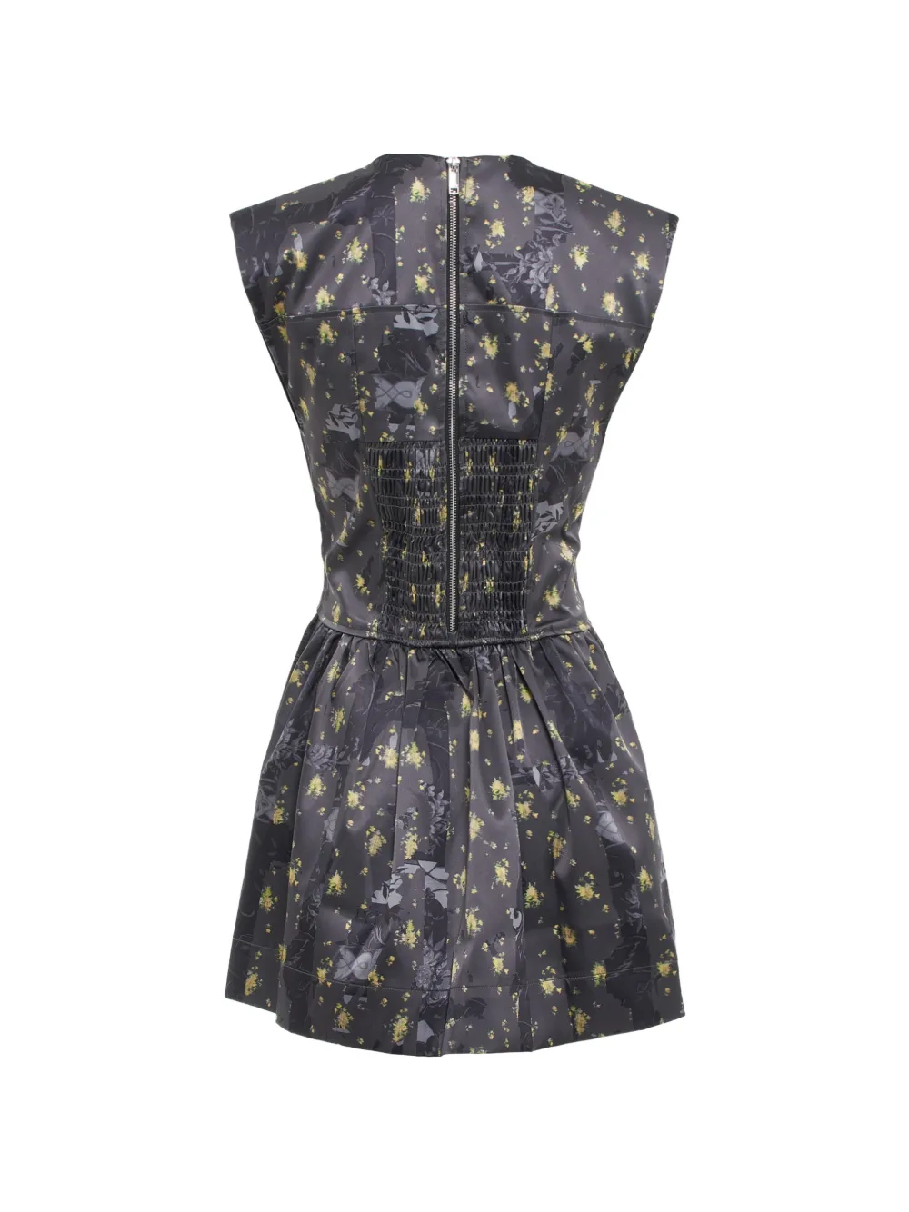 GANNI Jurk met bloemenprint en zakdetail Grijs