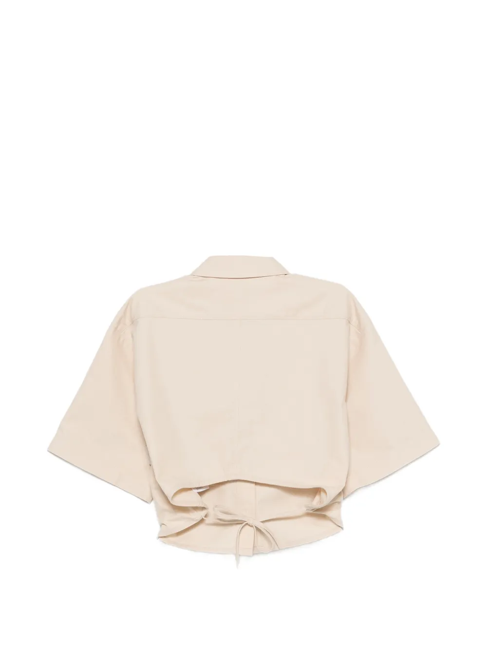 Karl Lagerfeld Jeans Cropped blouse met geborduurd logo Beige