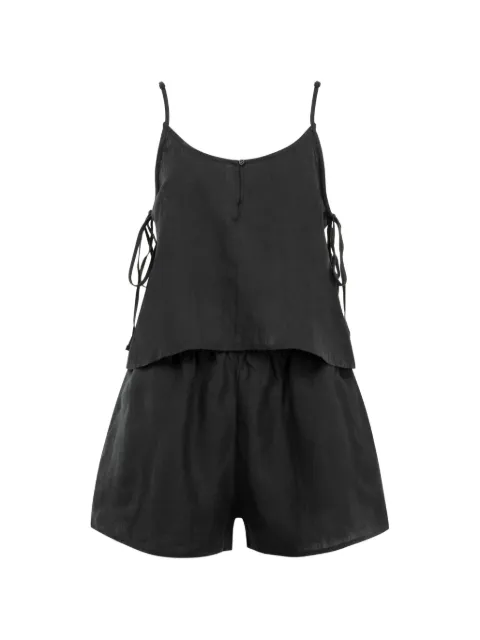 Deiji Studios V-neck side-tie top and shorts set (set of two)