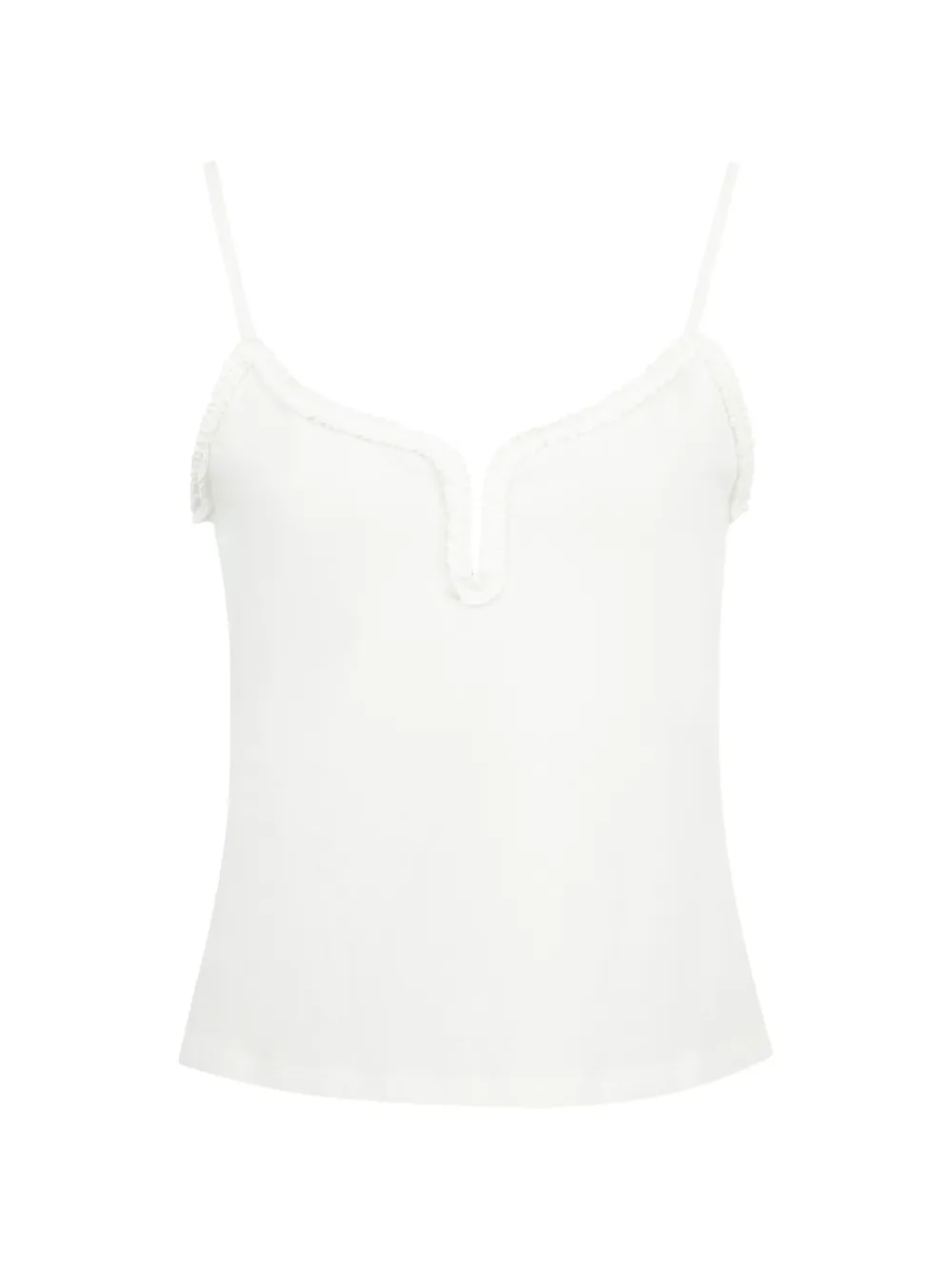 Deiji Studios ruffle-trim Clasp singlet top - Bianco