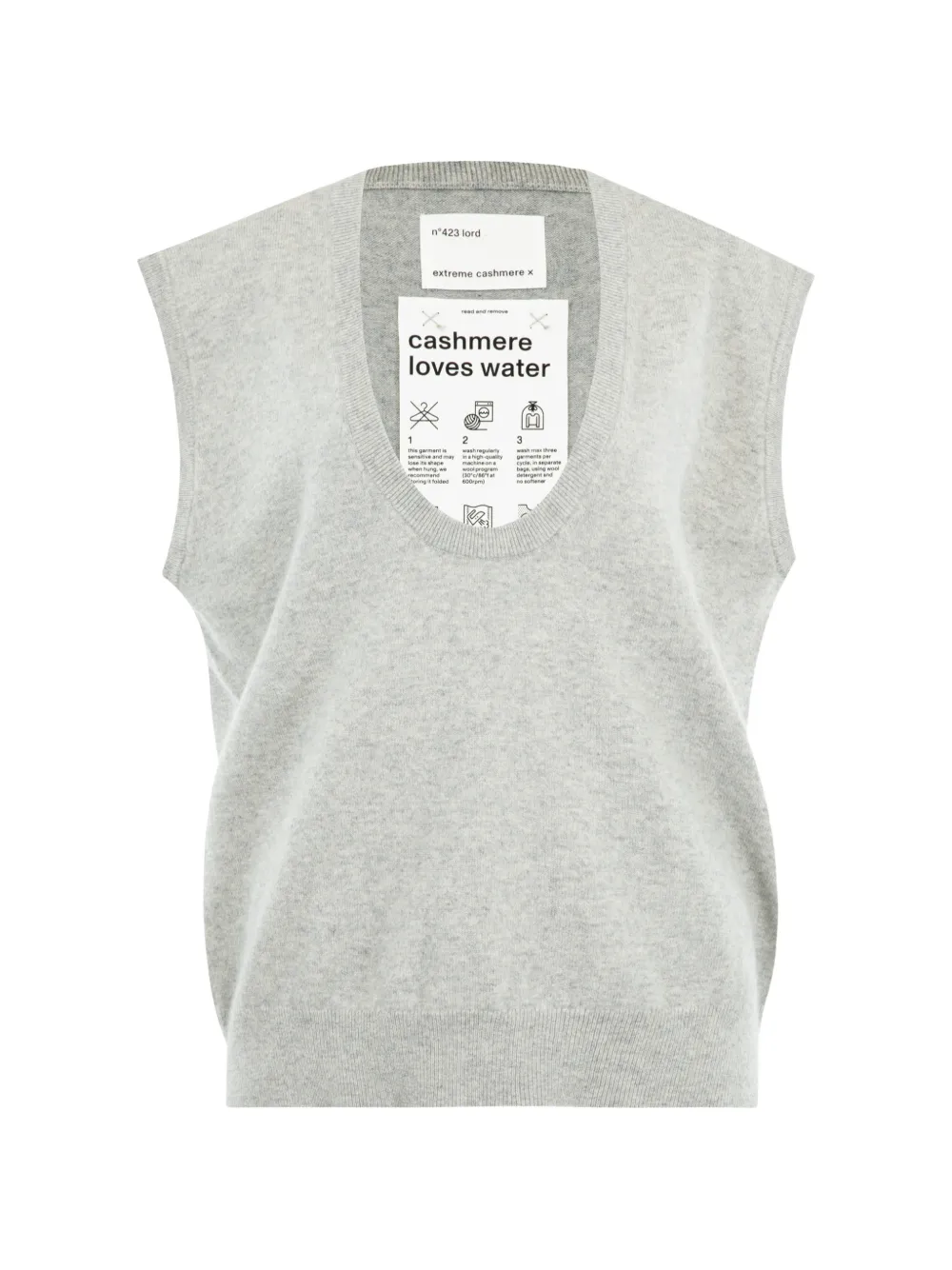 extreme cashmere Lord sleeveless sweater - Grigio