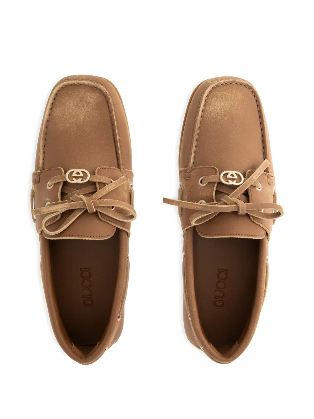 Gucci Bootschoenen met GG-logo Beige