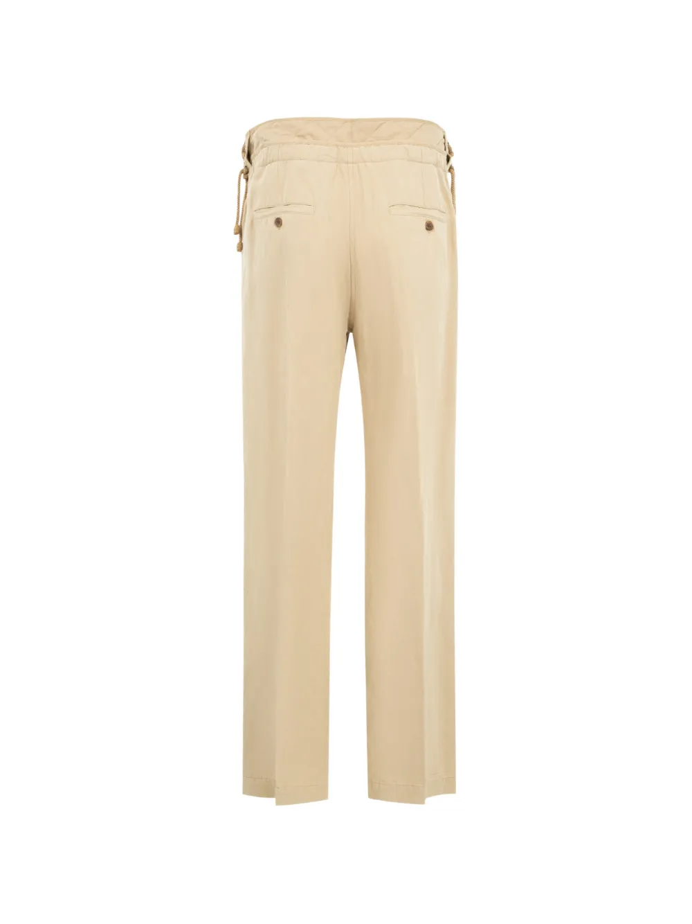 ISABEL MARANT Sharon-GD straight broek met veters Beige