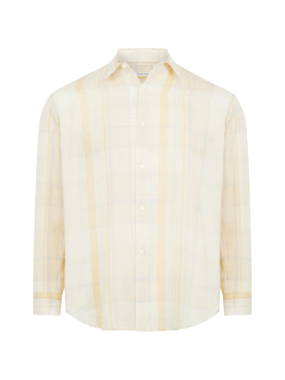 Kaptain Sunshine plaid gauze shirt - Nude