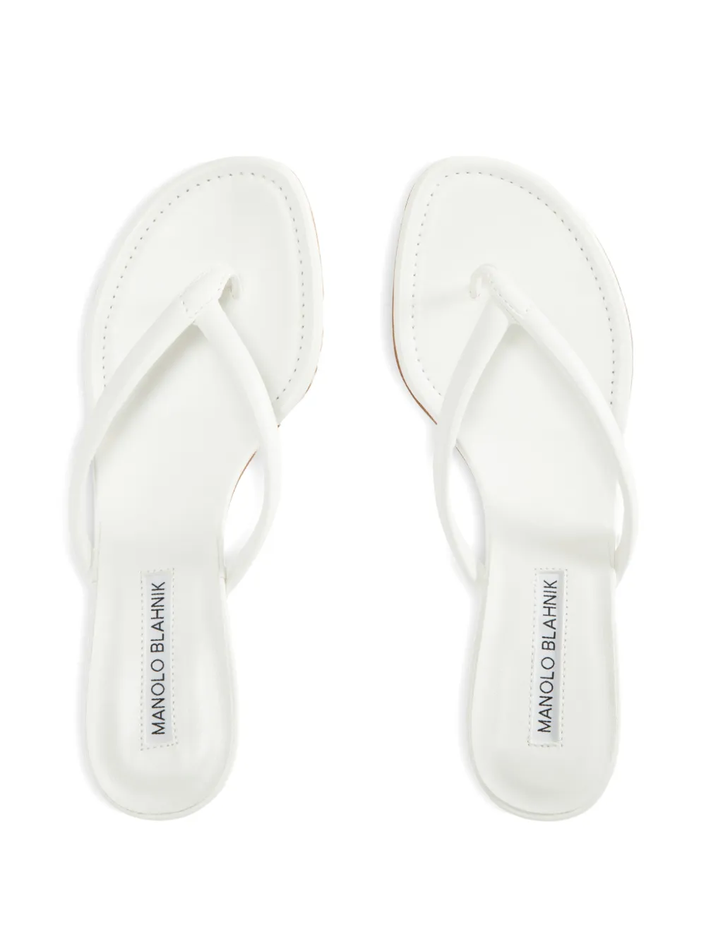 Manolo Blahnik 5mm Paterno thong-strap sandals Wit