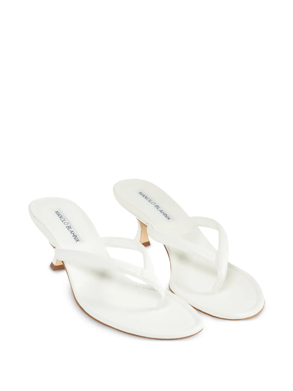 Manolo Blahnik 5mm Paterno thong-strap sandals Wit